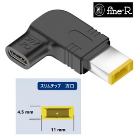 Fine-R USB-C Input, DC 0.4 x 0.18 inches (11 x 4.5 mm), Output 20V, 5A, 100W, Mainly Compatible with Lenovo NEC IBM Laptops, PD Charging, Conversion Adapter, Plug, Fast Charging (PL Insuranced) (11-Portal)