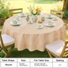 Smiry Round Table Cloth, Waterproof Vinyl Tablecloths with Flannel Backing,