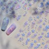 LIFOOST 5D Embossed Nail Decals Starfish Jellyfish Shell Nail Art