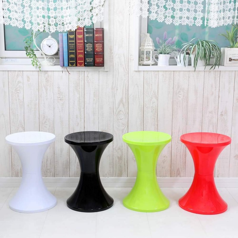 Stool, Red Color, Polypropylene, Diameter (approx.): 12.0 inches (30.5 cm),