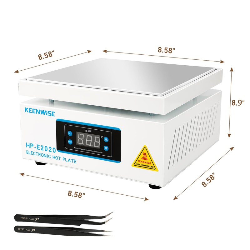 KeenWise 110V 1080W Soldering Hot Plate, Electric Hot Plate, LED