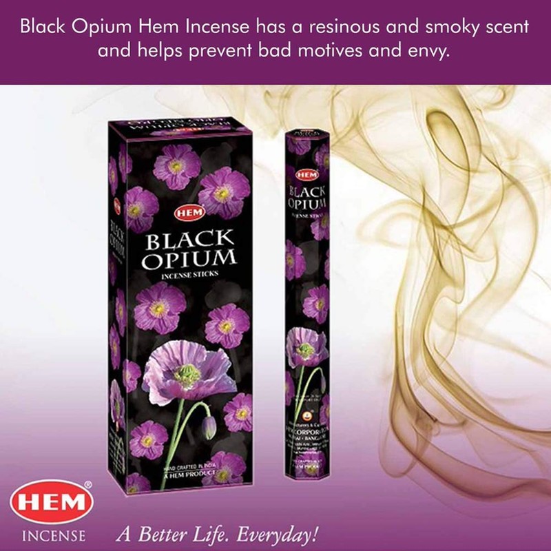HEM Black Opium Big Pack 6 x 20 Incense Sticks