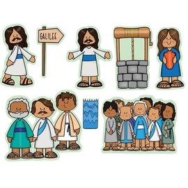 Jesus Talks to Samaritan Woman at The Well Felt Bible Story for Flannnel Boards Miracles