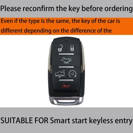 Tyifxom for RAM 1500, 2500, 3500, 4500, 5500 (2019-2025) Keychain Cover, Leather Keychain Soft Case Protective Cover (White, 6 Keys)