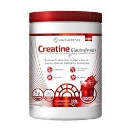 Creatina Monohidratada con Electrolitos y Vitaminas | Healthaddiction Electrofresh Jamaica | Con BCAAs, Prebióticos, Sin Azúcar, Sin Calorías | 30 Por