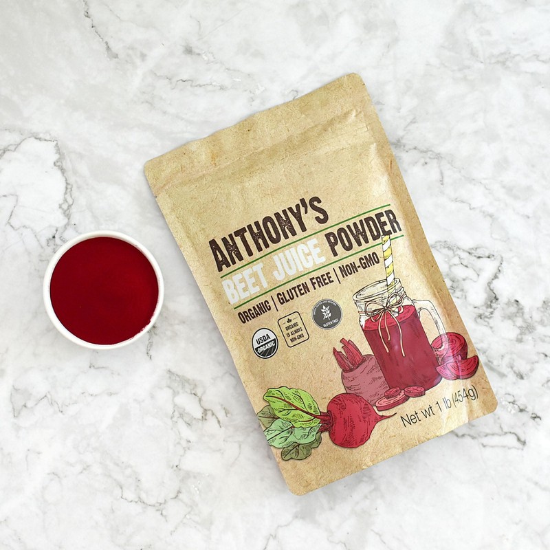 Anthony's Organic Beet Root Juice Powder, 1 lb, Gluten Free,