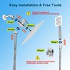 Dual Shower Head Combo, All Metal 8'' Rainfall Shower Head