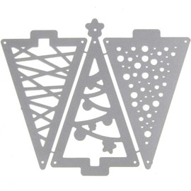 Merry Christmas Tree Cutting Dies for Card Making，Merry Christmas Cutting Dies Cut Stencils for DIY Scrapbooking Photo Album Decorative Embossing Paper Dies for Card Making Templated+Cute Brooch Pin