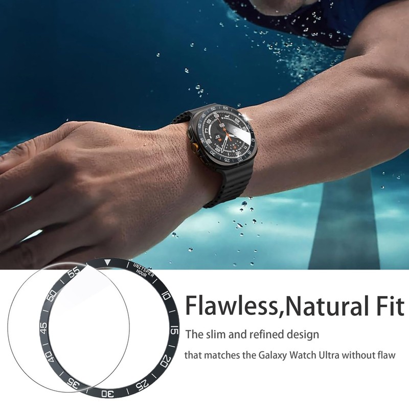 Lamshaw for Galaxy Watch Ultra 47mm Bezel Ring, Reinforced Metal