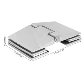 Glass Door Hinge Double Sided Shower Door Hinges Stainless Steel Heavy Duty Replacement Parts for 8-12mm Glass Cabinet Display Cabinet Door Hinges