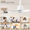 NIORSUN Socket Ceiling Fans with Lights and Remote,3 CCT 3000K-6000K,