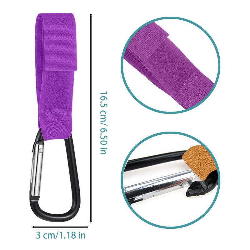 SUBTAVIK 4 Pack Buggy Clips Pram Clips for Bags Purple