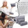 Huhumy 3 Pcs Puffy Makeup Bag Quilted Makeup Bag Cute