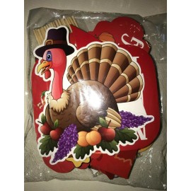 41 pc THANKSGIVING FALL TURKEY PICKS NEW NIP PUMPKINS GIVE THANKS DECORATIONS CU