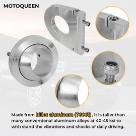 MOTOQUEEN Steering Column Mount for GM Ford Mopar Flaming River Ididit Universal 2" Swivel Base Floor Mount & 2 1/2" Chrome Steering Column Drop Comb