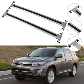ROADFAR Silver Roof Rack Crossbars Cargo Carrier Fit 2008-2013 for Toyota for Highlander, (Fits Side Rails Models ONLY)