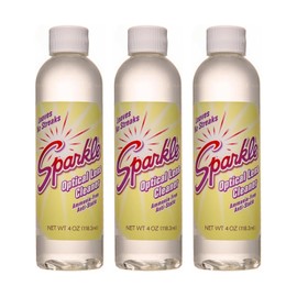 Sparkle Lens Cleaner for Glasses & Optical Surfaces – Ammonia-Free, Anti-Static, Leaves No Streaks or Residue – 4 oz Spray (Pack of 3)
