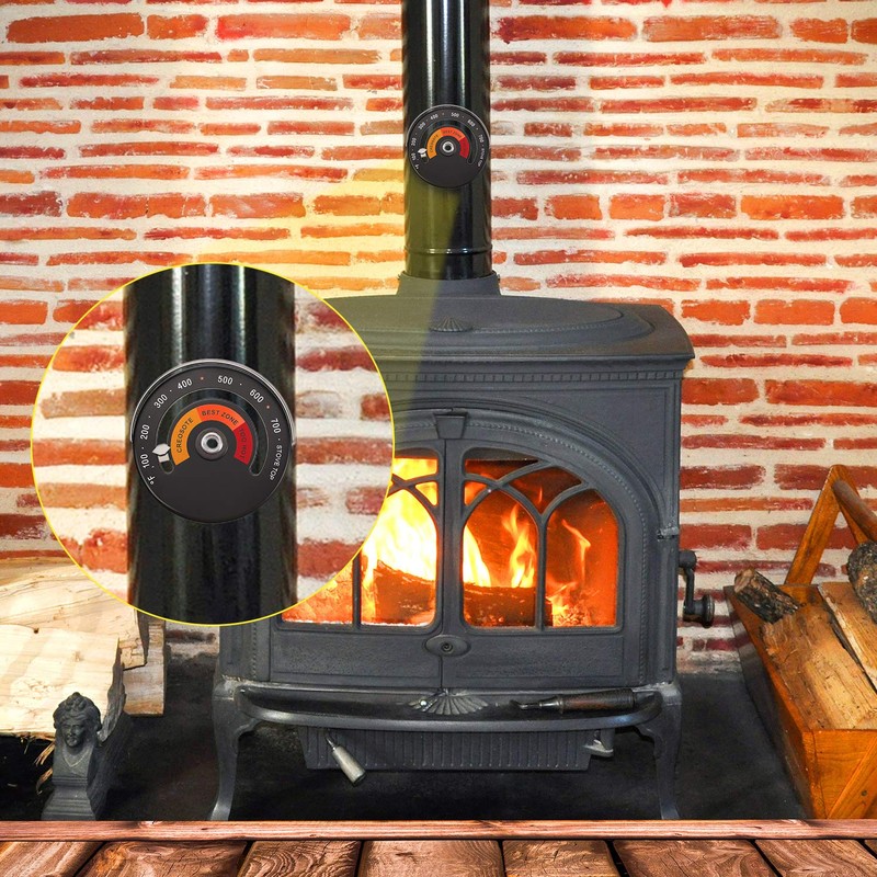 Frienda Wood Stove Thermometer Magnetic, Oven Temperature Meter Stove for