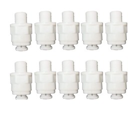 Malida Straight 1/8" Thread Male to 1/4" Push Tube Quick push to Connect Fittings for Water Purifiers RO Reverse Osmosis Systems. (10 Pack)