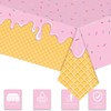 2 Pack Ice Cream Party Decorations Tablecloths, Ice Cream Party