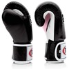 Fairtex - Guantes de Entrenamiento Estilo Muay Thai (Negro/Blanco/Rosa, 12
