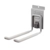 TRINITY Heavy Duty Slatwall Double Hooks with Spring-Lock, 8-Inches, Gray,