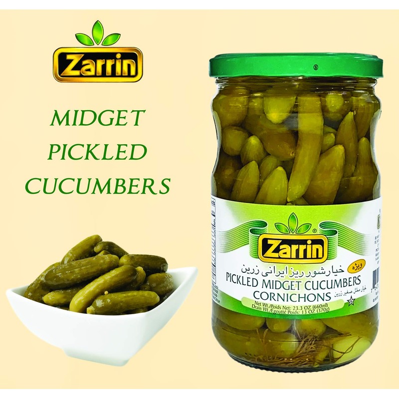 Zarrin - Midget Pickled Cucumbers, 22.31 ounce