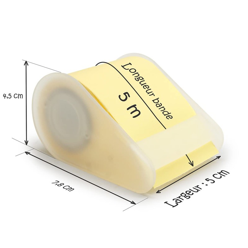WAYTEX 4 Rolls Reusable Sticky Notes with 4 Unrolling Sheets