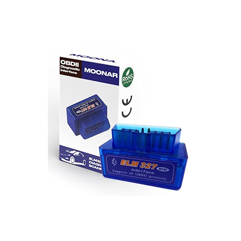 MOONAR - Mini ELM327 Bluetooth Interface OBD-II OBD2 Auto Diagnostic
