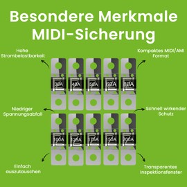Offgridtec 150A MIDI Fuse Set for 58V DC Systems, High Current Strip Fuses with Zinc Connectors, Low Contact Resistance, Spark Protection, Screw Mounting, RoHS & UL Certified, Pack of 5