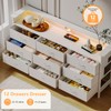 WODRAWER White Dresser for Bedroom with 9 Drawers, Long Dresser