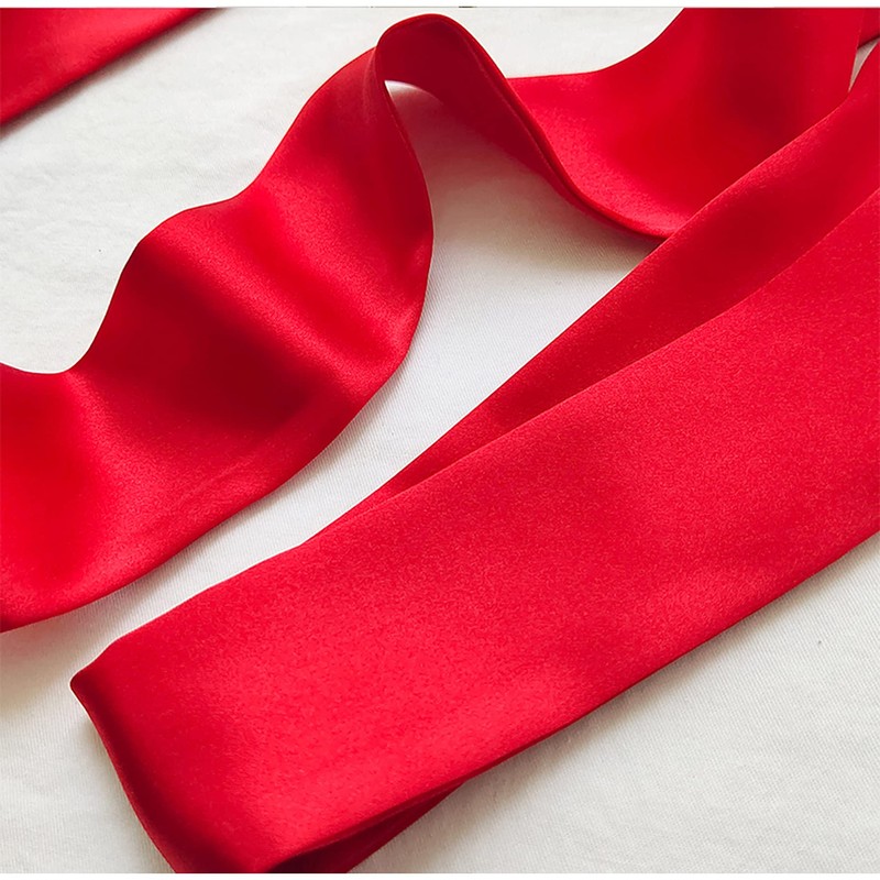 GUZOSJO Solid Color Long Neckerchief Pure Skinny Scarf Necktie Handbag