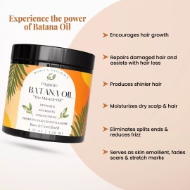 Mamela 🌱 100% NATURAL BATANA OIL 16oz | UNREFINED | FROM HONDURAS | ALL HAIR TYPES 🌱
