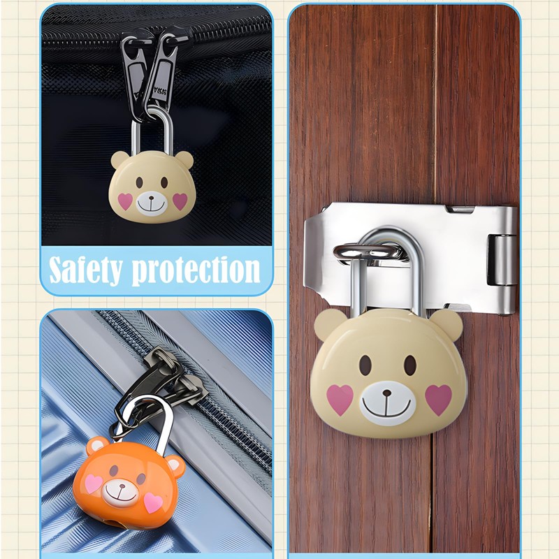 LHLZNB 2PCS Lovely Locker Padlocks，Small Padlocks with Keys，Padlock for Suitcase，Suitcase