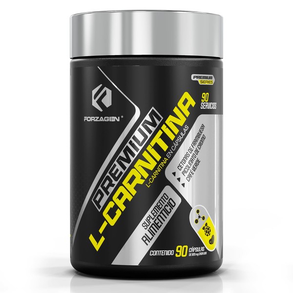 Forzagen L-Carnitina Premium, 90 Cpsulas, Suplemento Termognico con Cetonas de