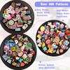 110Pcs Non-Repeat Cartoon Silicone Focal Beads for Pens, Random Focal