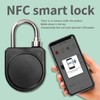 Battery-Free NFC Padlock, Smart Keyless Mobile App Unlocking Padlock, Waterproof