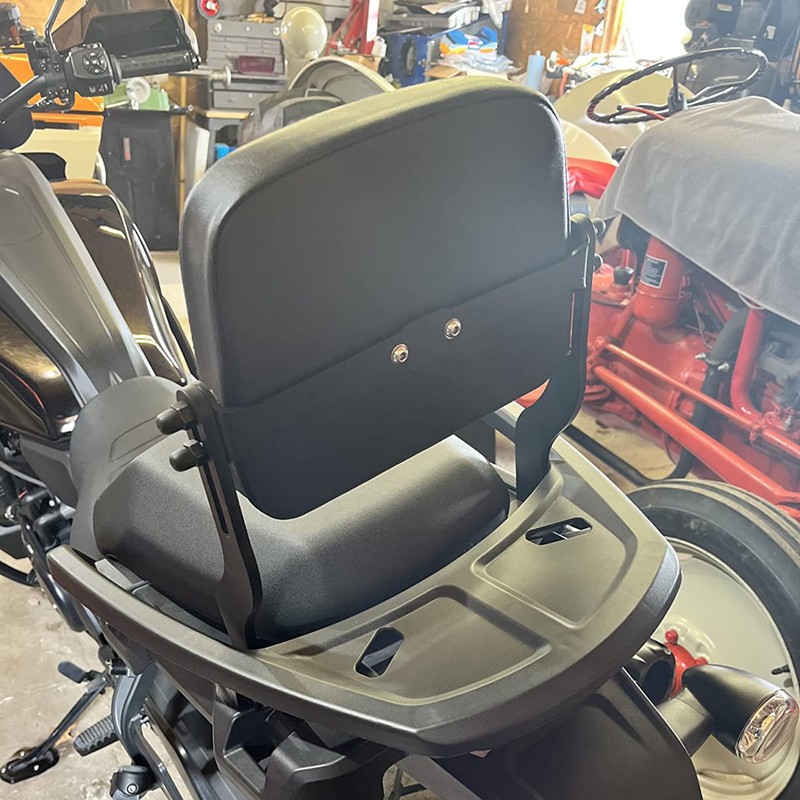 Motorcycle Passenger Backrest Sissy Bar Pad Adjustable Rear Cushion for