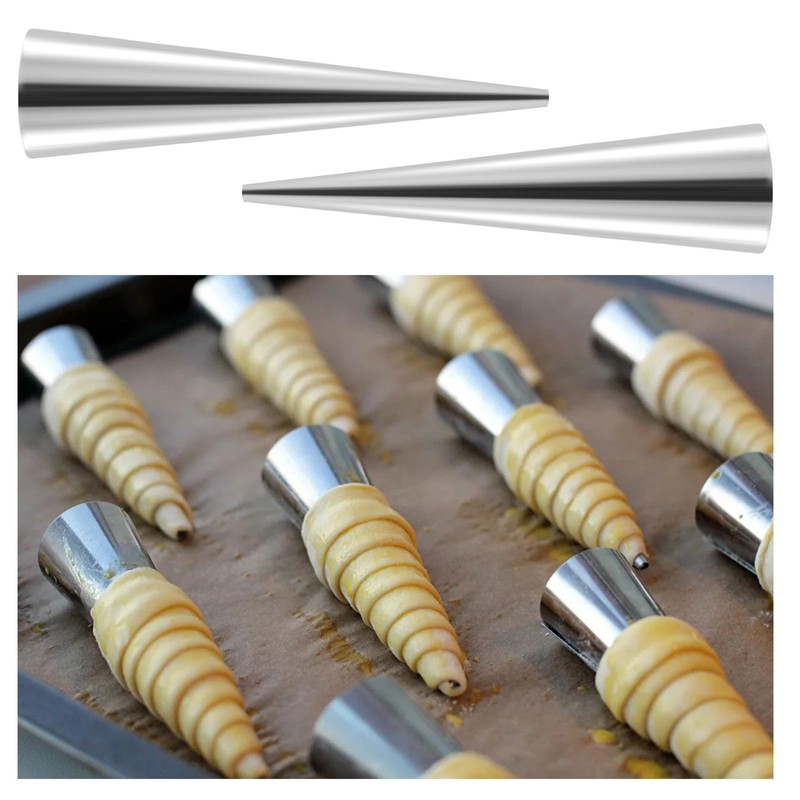 MUKLEI 80 Pcs Cream Horn Molds, 5.5 Inch Stainless Steel