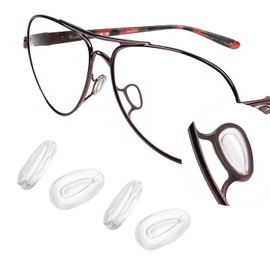 Silicone Nose Pads Replacement Nose Pieces for Oakley Wingfold EVS OX5115 Wingfold EVR OX5118 Eyeglasses - 2 Pairs Clear Nose Cushion