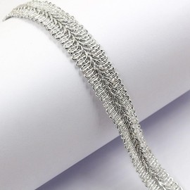 Pmnzdy 5 m Border Sewing Lace Centipede Braided Lace Ribbon 15 mm Lace Trim Floral Pattern Decorative Ribbon Trim Ribbons for Wedding Party Costume DIY Crafts Sewing Dark Brown