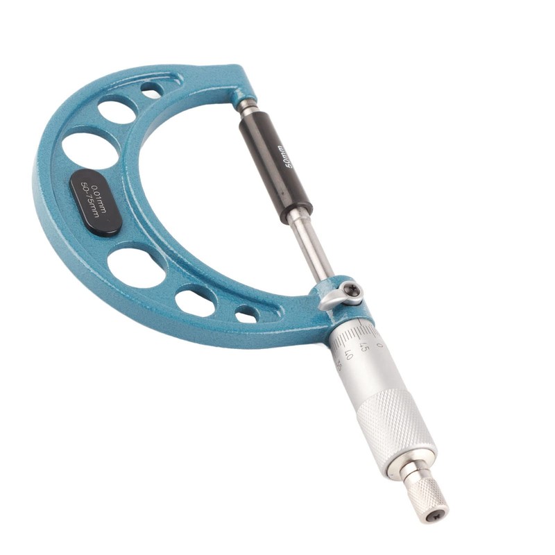 Micrometer Gauge, External Micrometer 0.01 mm with Wrench, Stainless Steel