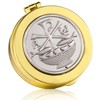 Weysat Pyx for Communion Host Catholic Polished Gold Brass Latin