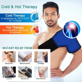 Apanphy Gel Compress for Knee/Shoulder/Hip | Universal Cold Heat Therapy for Osteoarthritis & Postoperative Swelling | Cooling Strap with Velcro Closure | Reusable Pain Pads