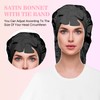 Long Satin Bonnet for Women (Black)