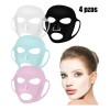 4 pzas máscaras facial reutilizables 3d antievap