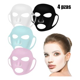 4 pzas máscaras facial reutilizables 3d antievap