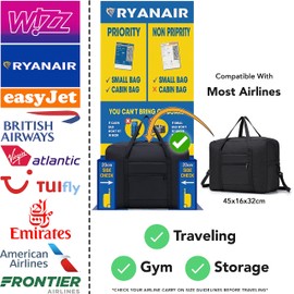 Carry On Bag (UK Company) Underseat Cabin Bag Travel Duffle Bag