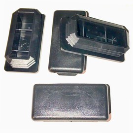 SBDs (Pack of 50) 2"x1" Rectangular (10-14 Ga) Cap Plugs (for ID: L 1.72"-1.83" W 0.73"-0.83") Plastic Finishing LDPE End Caps