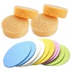 Baluue 50pcs Round Cellulose Makeup Removal Sponges for Deep Cleansing